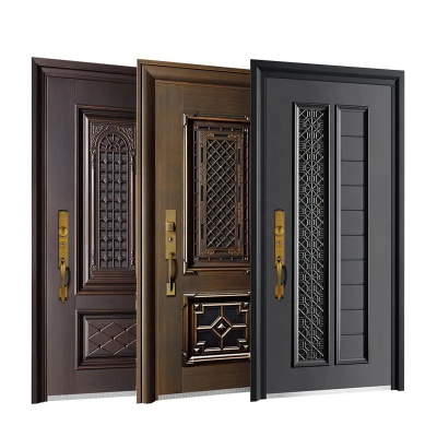 Modern Design Hot Sale Metal Security Anti-theft Sound proof Steel Security Door with Window