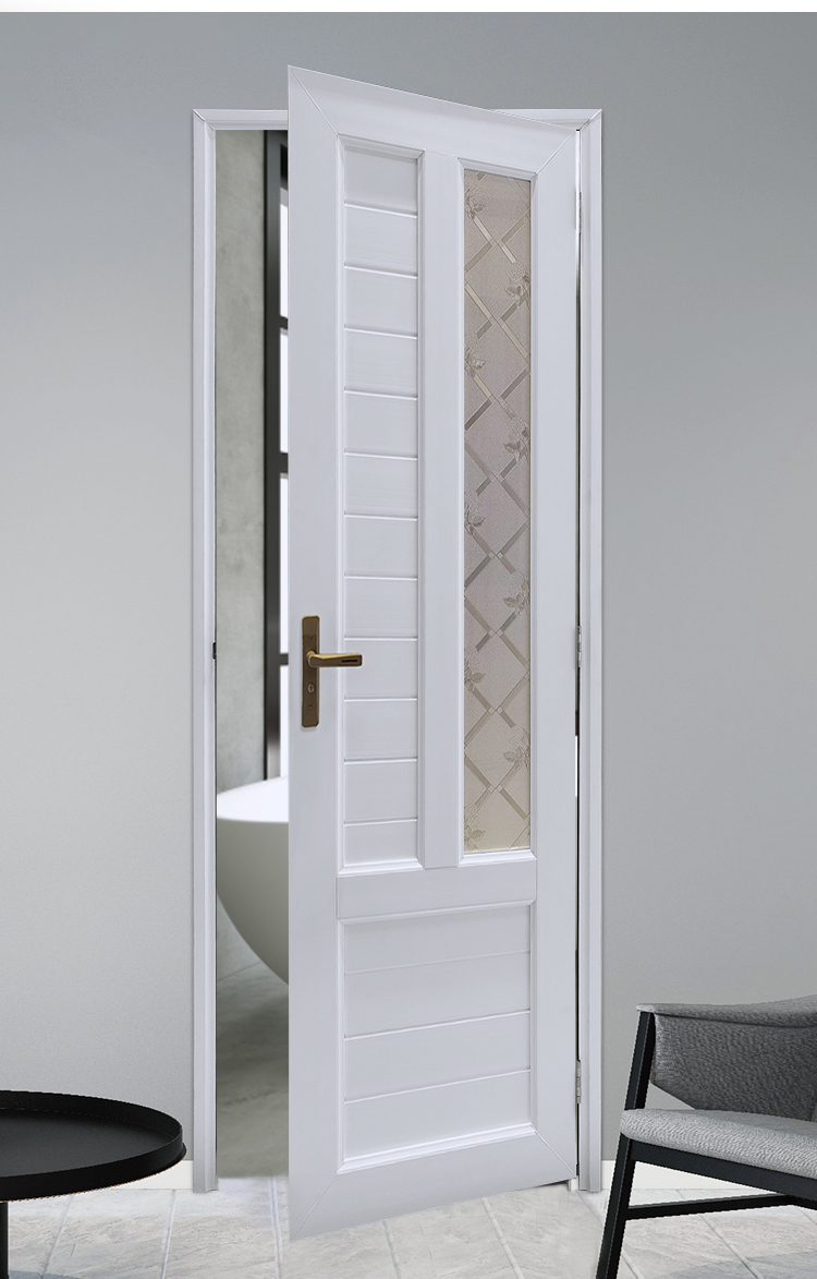 China Modern Interior Designs Pvc Upvc Casement Bathroom Door Toilet Door