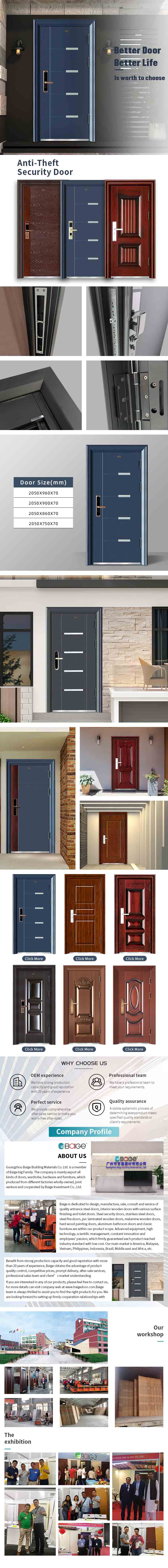 Customized Home Front Stainless Steel Security Entry Door Luxury Villa Entrance Iron Stainless Steel Door