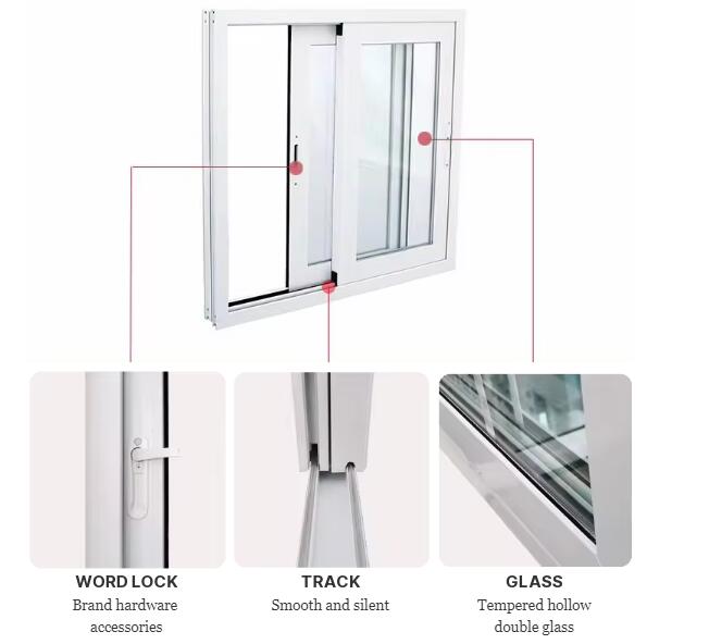 High Quality Modern UPVC Window White  Casement Window