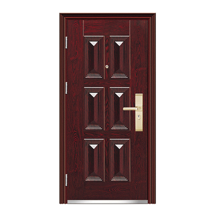 Baige Exterior Luxury Steel Door Front Entrance Door Modern Residential Hotel Entry Steel Door