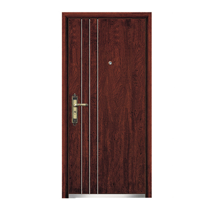 High Quality Steel Wooden Armored Doors Exterior Doors Iron Apartments Modern Security Steel Door