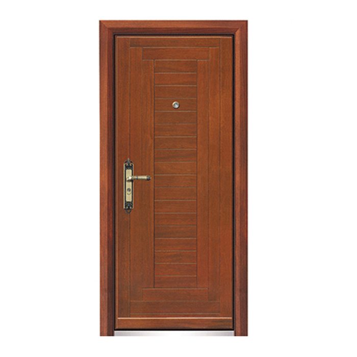 China Steel Wooden  Armoured Door Steel Luxury Door Modern Entry Door