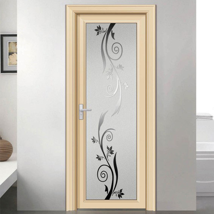 Wholesale Simple Home Decoration Aluminum Alloy  Door Indoor Aluminum Glass Door