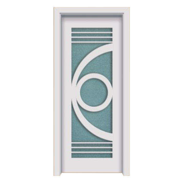 Baige Plastic Composite Toilet  Bedroom Wood Door Glass Door Waterproof Customized MDF Wooden Door