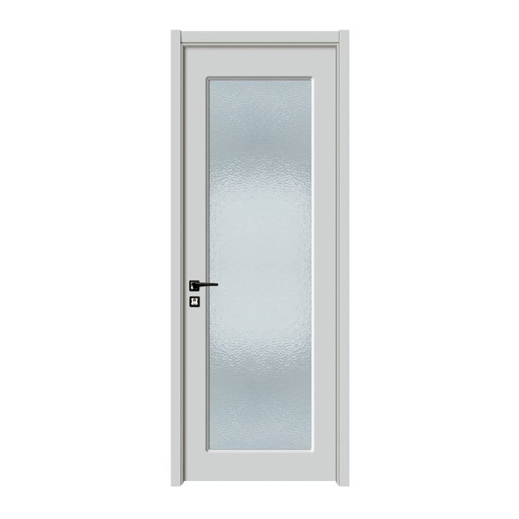 Minimalist Style Frosted Glass Waterproof Laminate Interior Bathroom Door