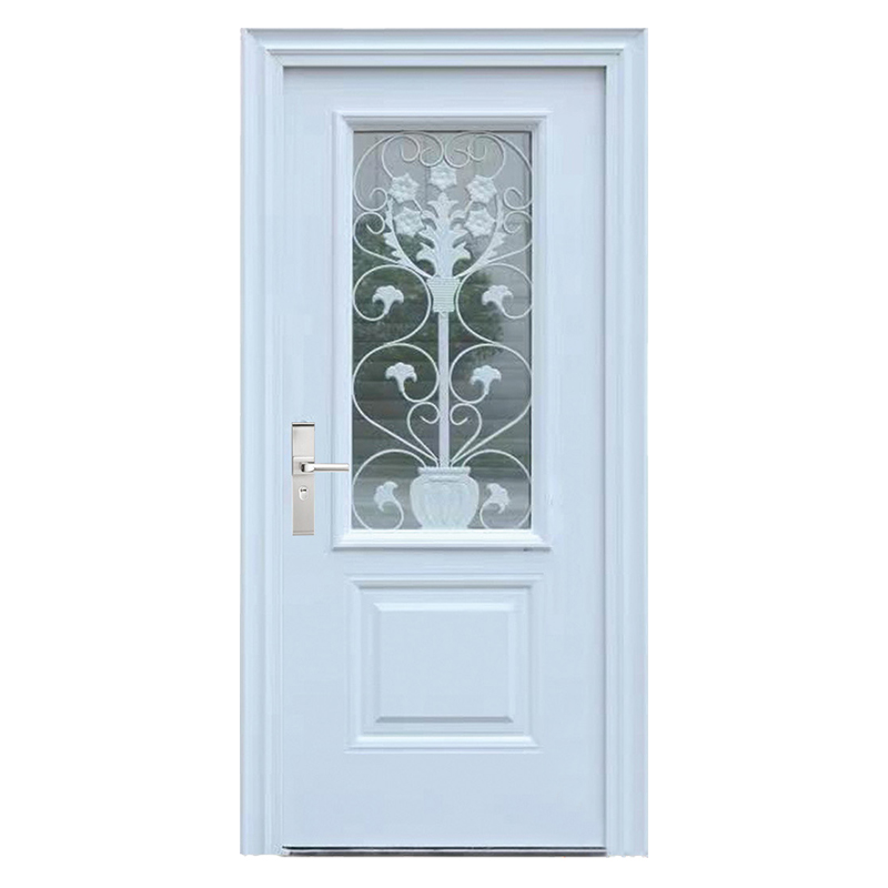 Customization Iron Gate Design Security Glass Iron Door Front Door Modern Steel Door