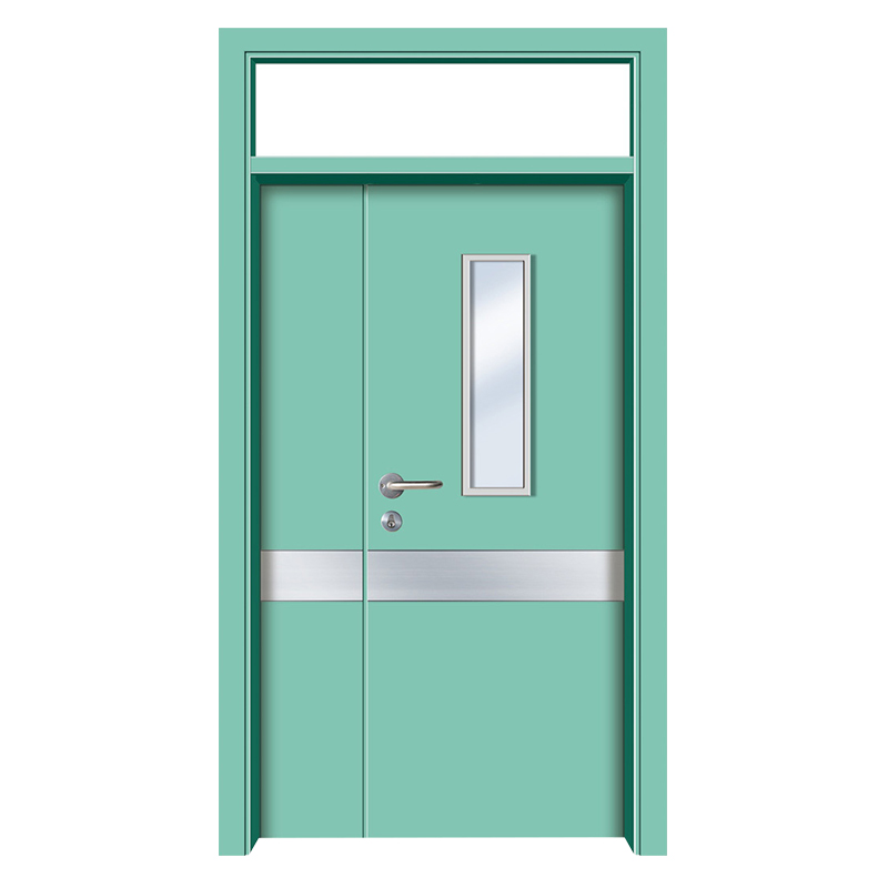 Wholesale Hospital Interior Steel Doors Double-edge Steel Medical Door with Frosted Glass