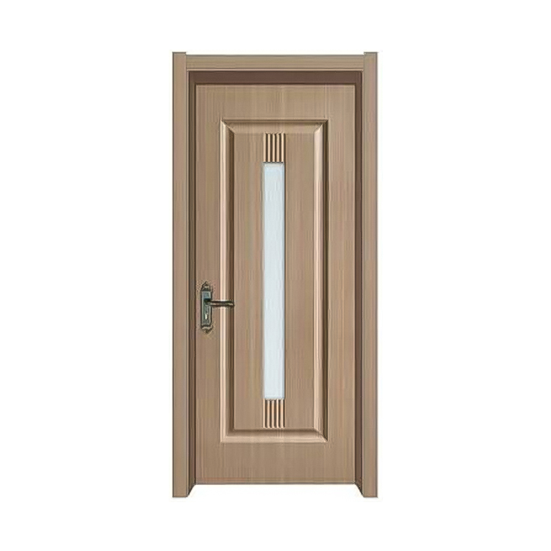 High-quality Geometric Design WPC Skin Wooden Door Simple Design Room Doors For Hotel and Bedroom Use