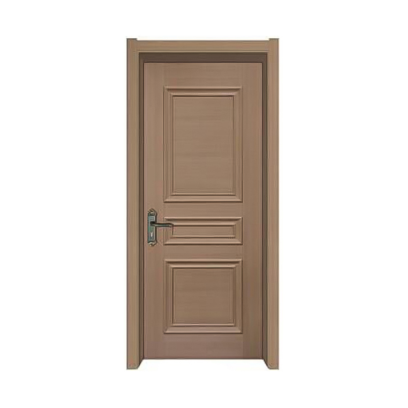 High-quality Geometric Design WPC Skin Wooden Door Simple Design Room Doors For Hotel and Bedroom Use