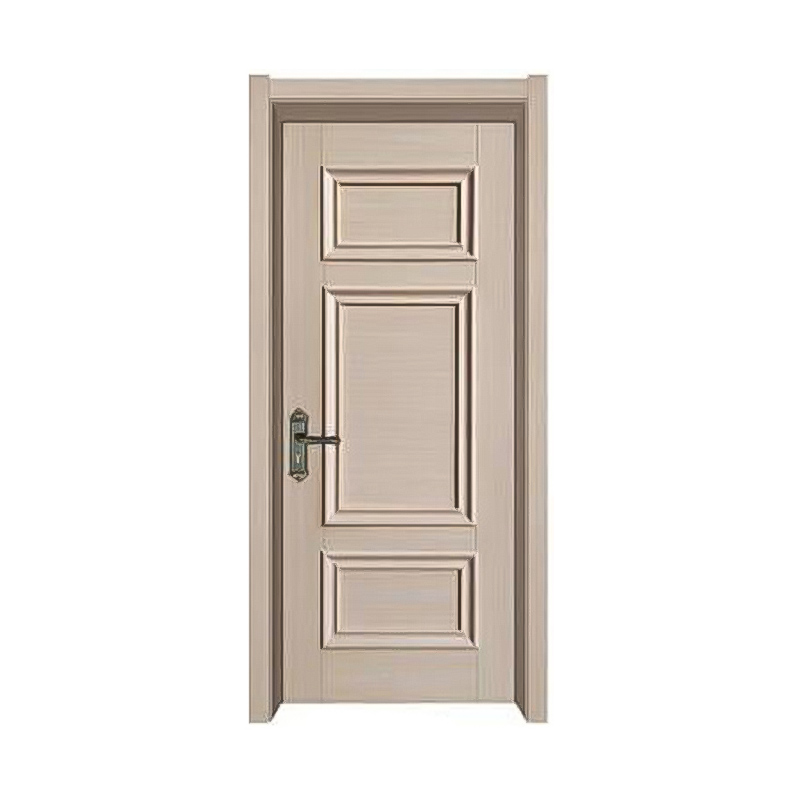 High-quality Geometric Design WPC Skin Wooden Door Simple Design Room Doors For Hotel and Bedroom Use