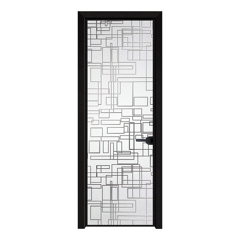 Modern Design Bathroom Door Thin Edge Aluminum Glass Door for Home and House Using