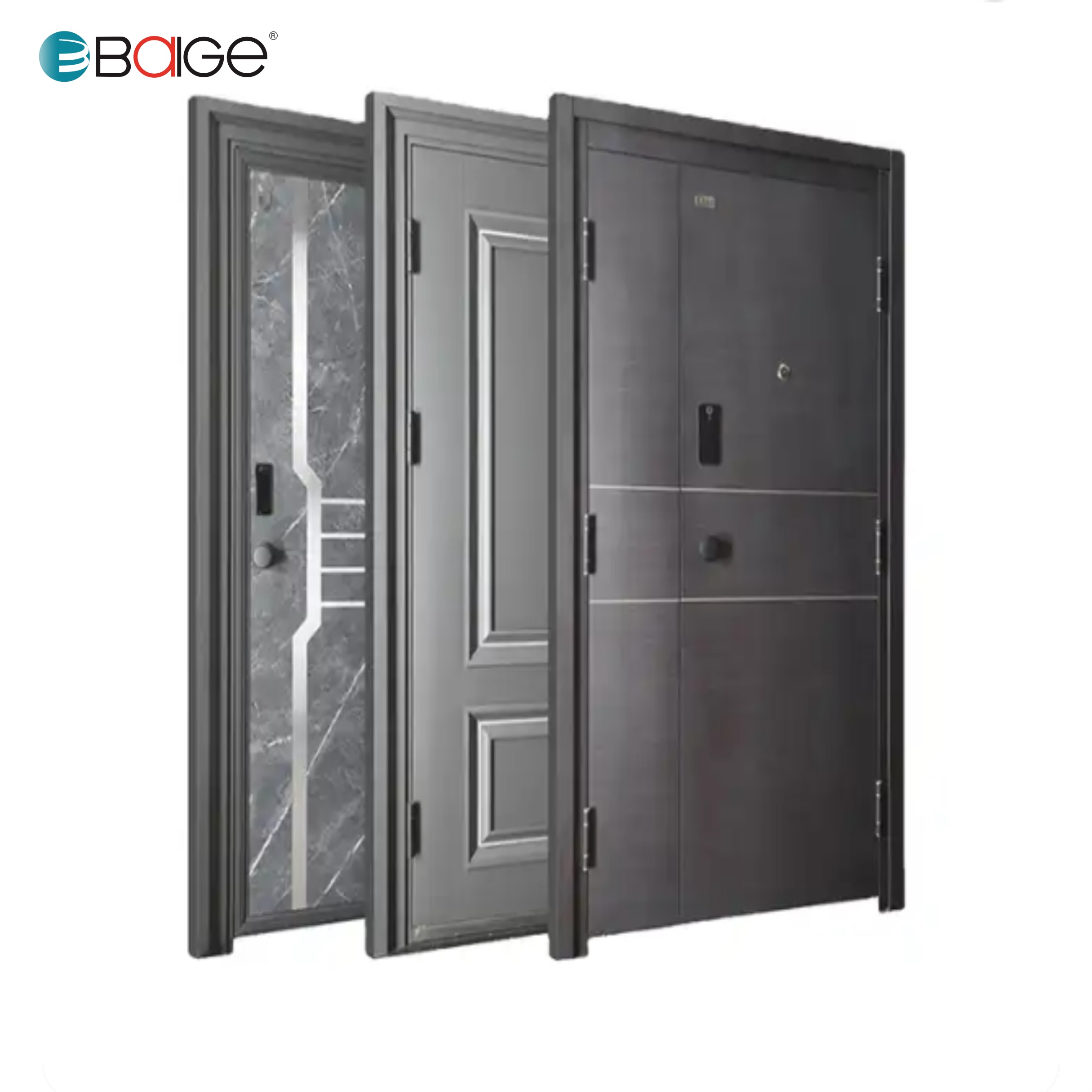 Modern Design Luxury Security Steel Main Entrance Door For Houses