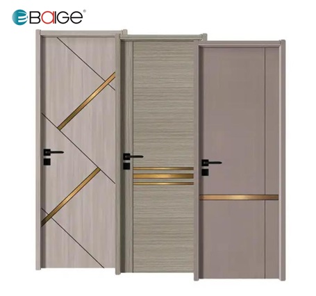Baige New Designs MDF Interior Doors Simple Melamine Wood Bedroom Door