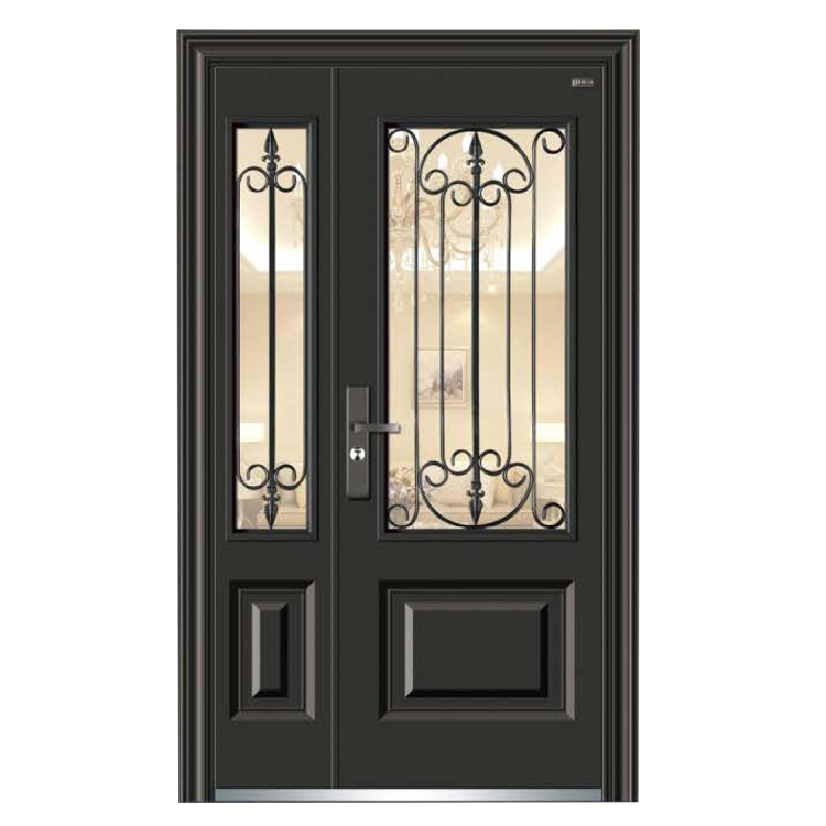 BAIGE Latest Design Steel Doors with Glass | Metal Front Doors Suppliers