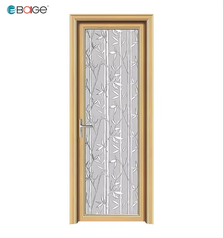 Cheap Modern Design Glass Aluminum Frame Front  Door Glass Door