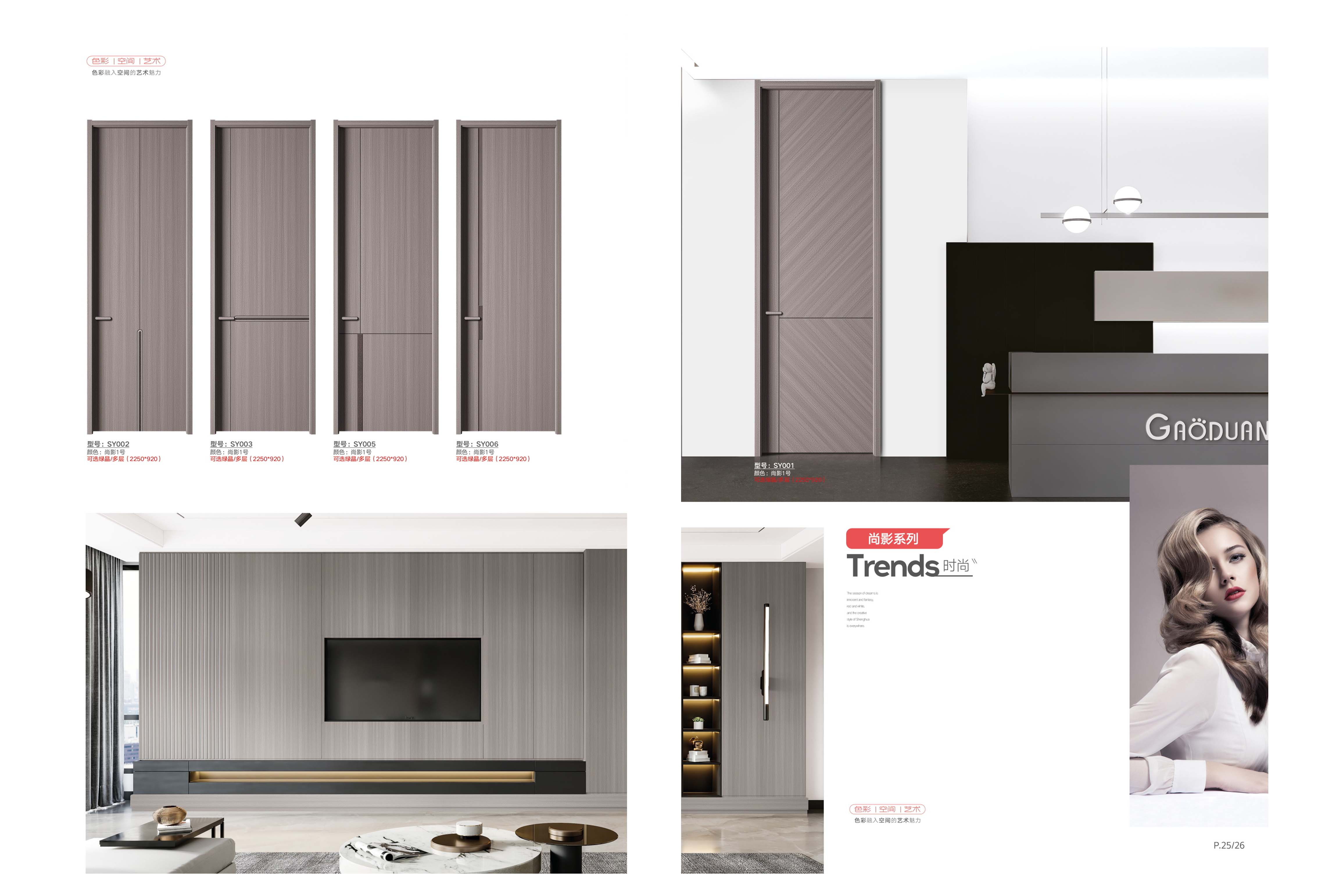 Melamine interior wooden Door