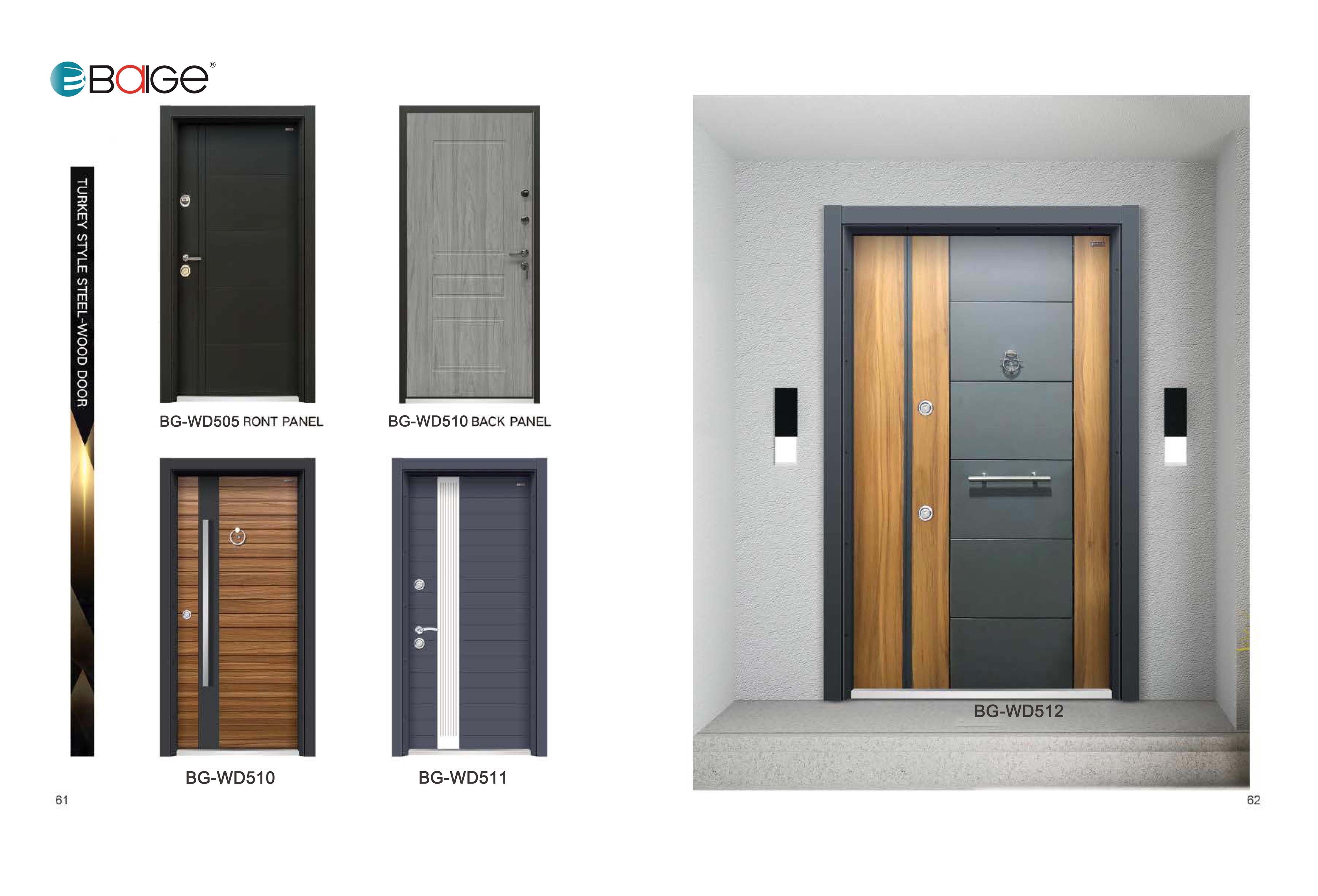 BAIGE home exterior steel doors