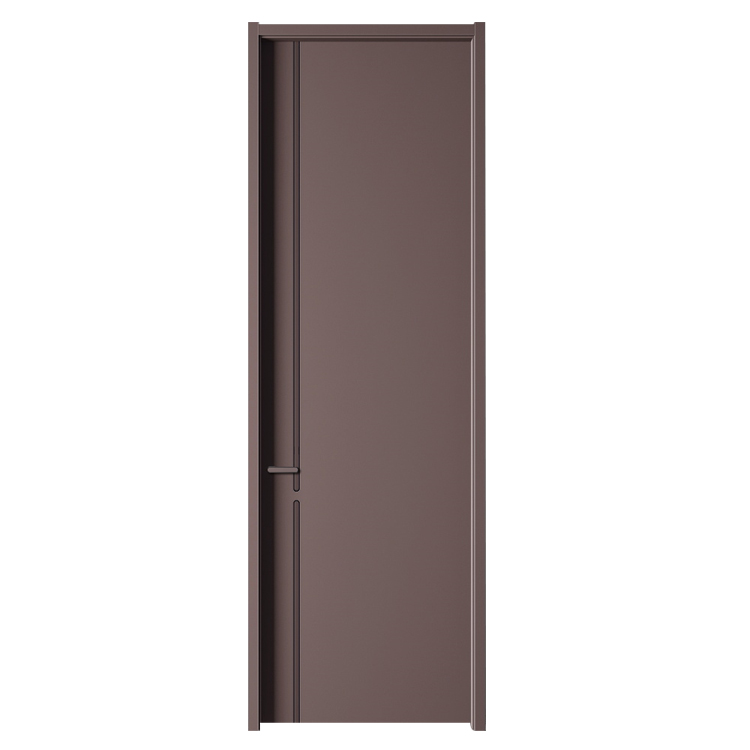 black wood door