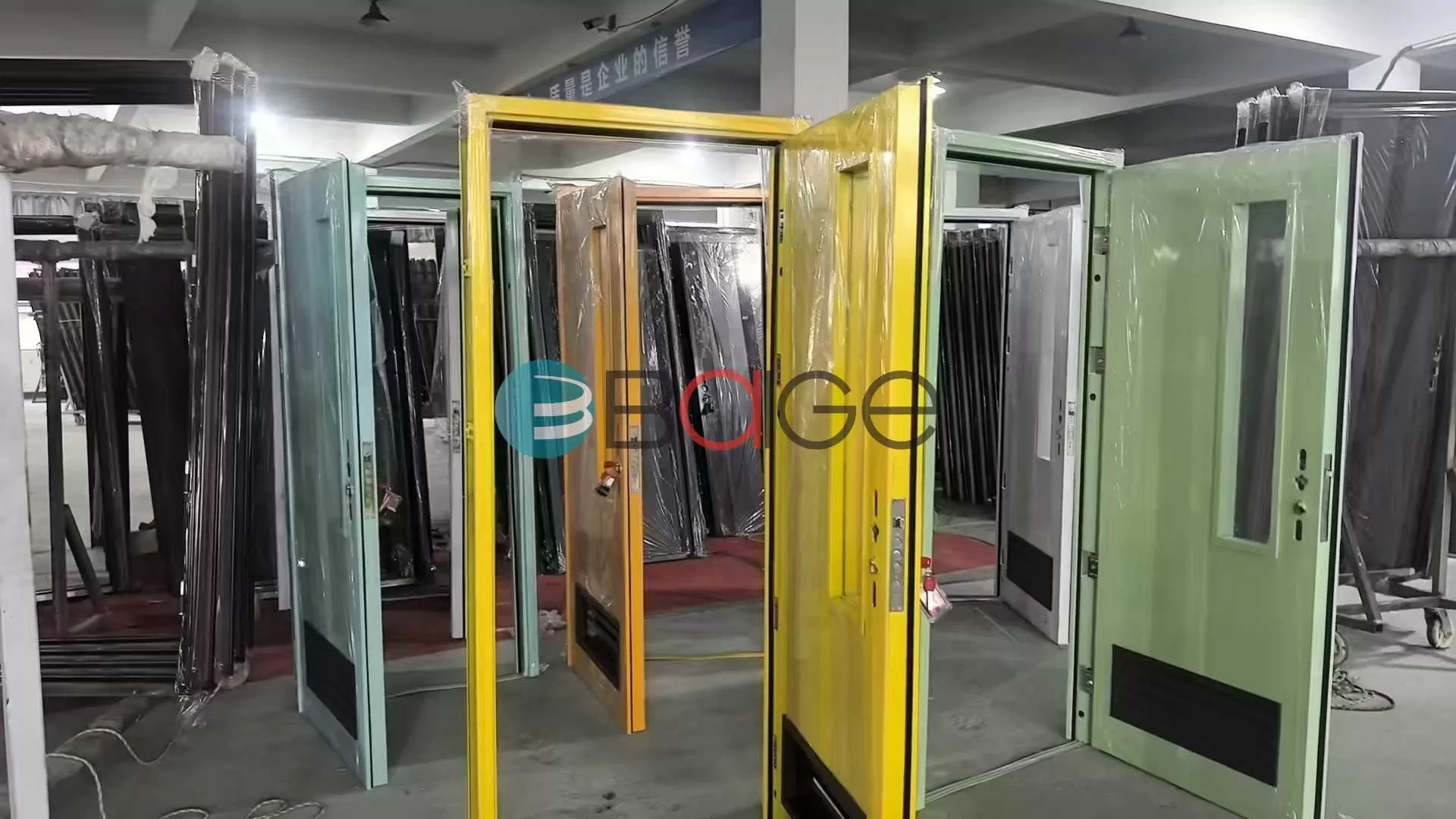 China Factory Steel School Door Safety Doors with Glass